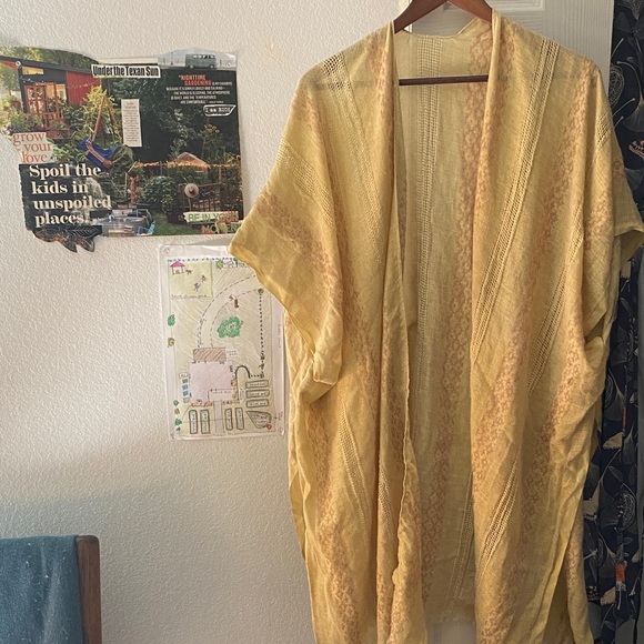 Anthropologie Tops - Yellow Kimono Cardigan